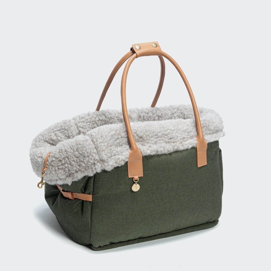 Cloud 7 Como Dog Carrier in Taupe & Olive