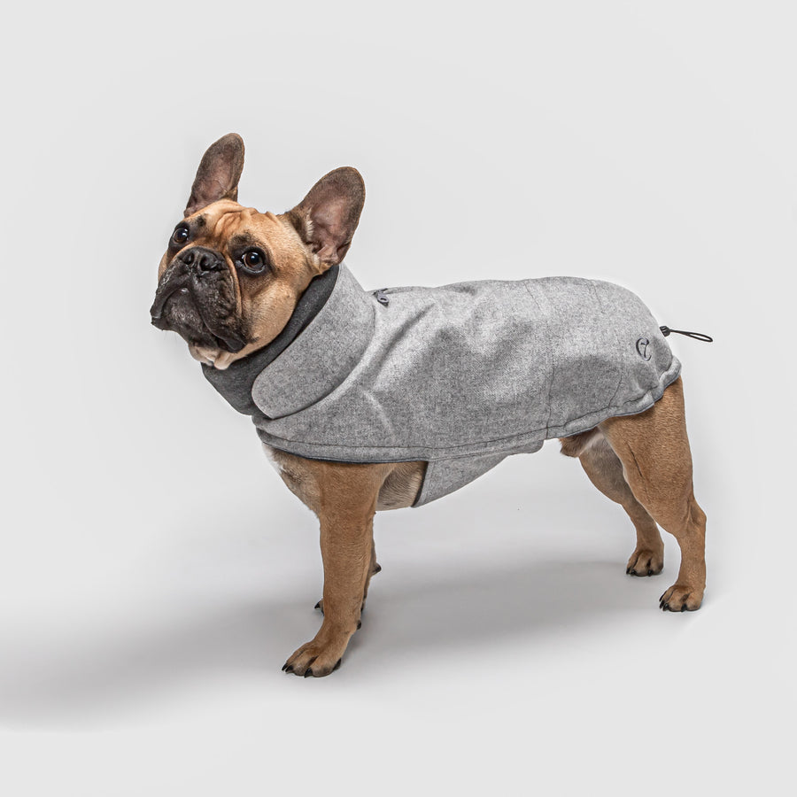 Dog Coat Cloud7 Brooklyn French Bulldog Flannel Grey