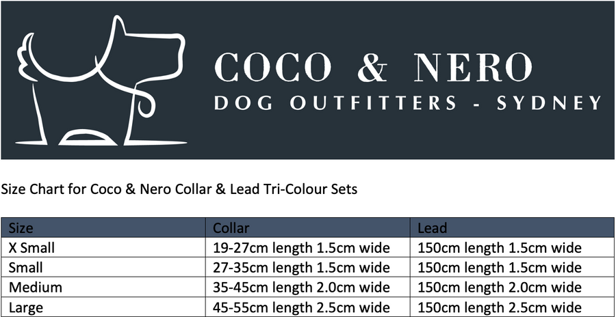 Dog Collar & Lead SET by Coco & Nero Sydney in Pomegranate, Rose & Green