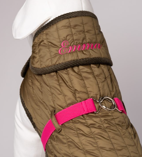 Emma Firenze Quilted Water Proof Dog Raincoat - Made to Measure